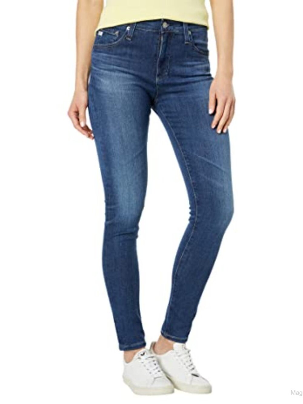 High Rise Skinny Ankle Jeans Cotton Modal Blend Stretchable Denim